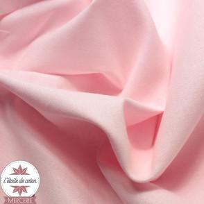 Tissu coton rose blush - Oeko-Tex