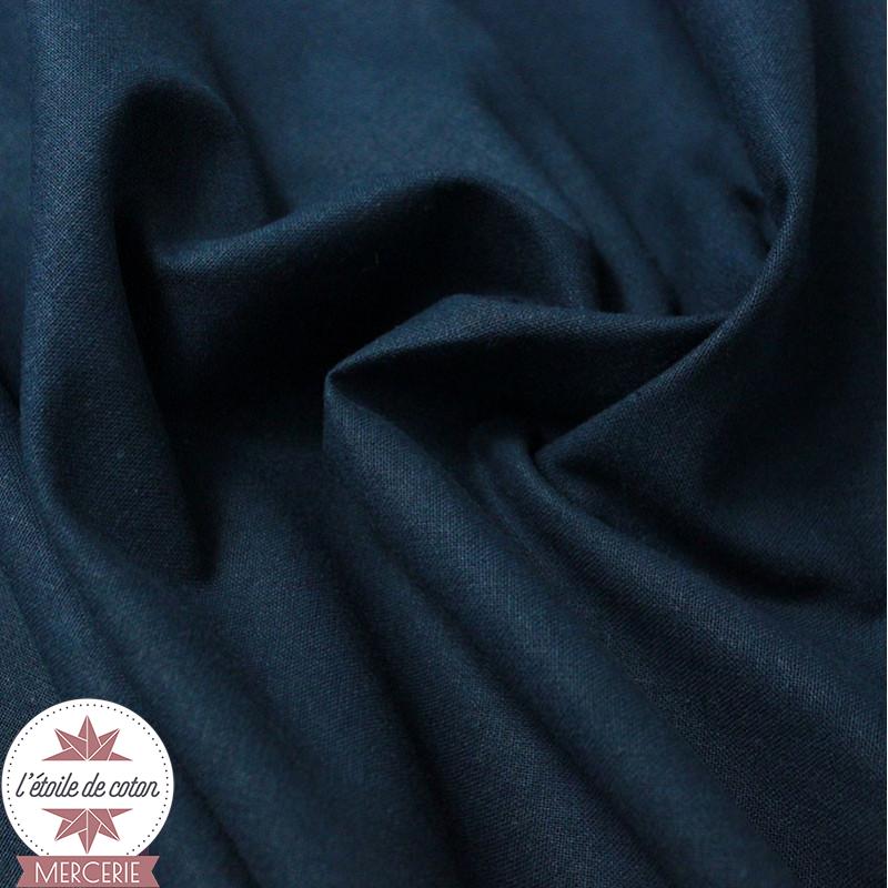 Tissu coton bleu marine - Oeko-Tex
