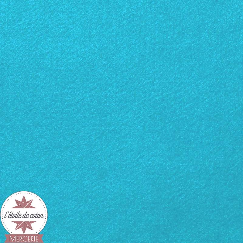 Coupon feutrine bleu turquoise - 45 x 50 cm
