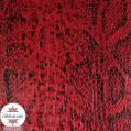Simili cuir Croco Snake rouge - coupon 50 x 70 cm