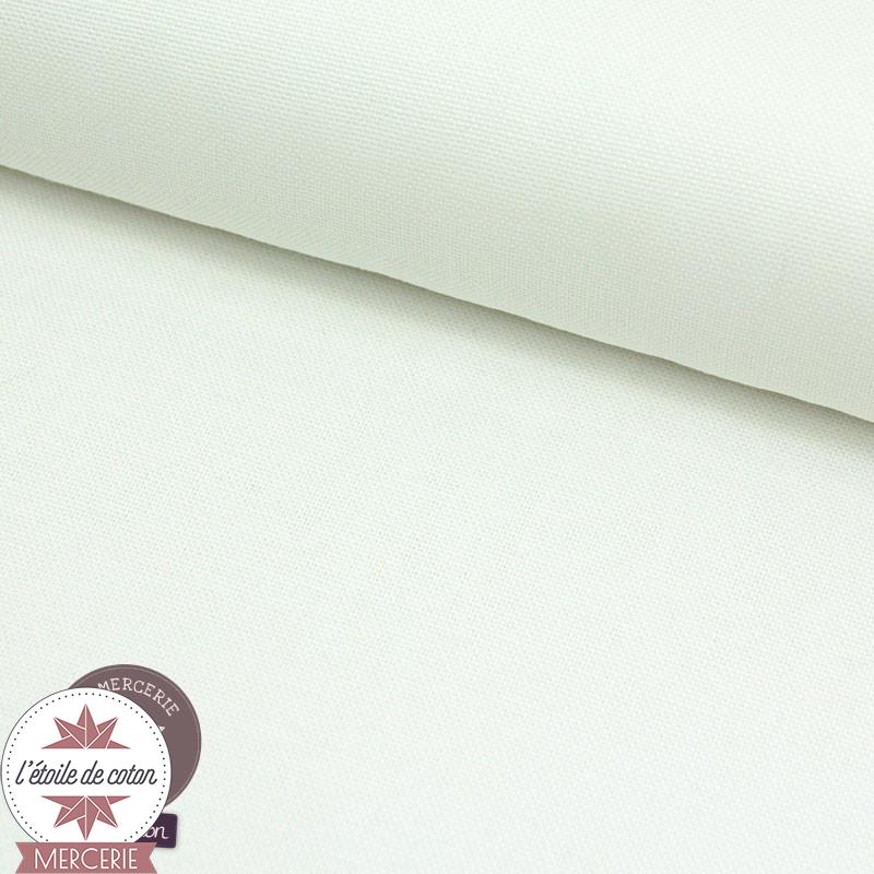 Tissu toile de coton canvas - blanc