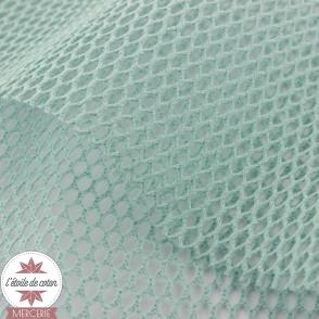 Tissu filet coton biologique - vert d'eau