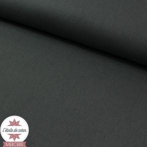 Tissu toile de coton canvas - gris anthracite