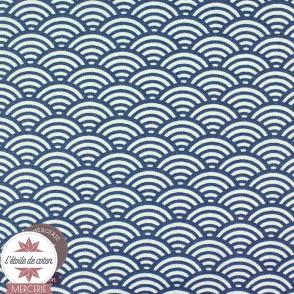 Tissu coton Sushis - bleu canard