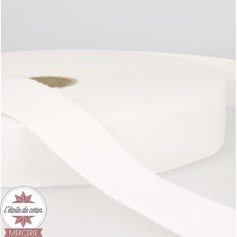 Sangle coton 30 mm - blanc