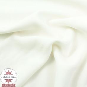 Tissu viscose uni - blanc - Oeko-Tex