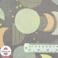 Tissu japonais Kokka - Lune & étoile - toile canvas