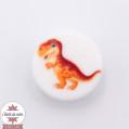 Bouton dinosaure orange - 15 mm