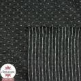 Tissu jersey Milano réversible pois/rayures - anthracite