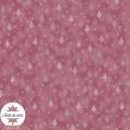Popeline de coton "Christmas is Near" - étoiles rose/argent