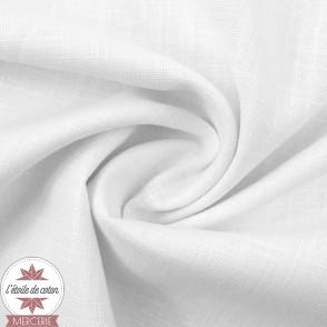 Tissu lin lavé blanc - Oeko-Tex