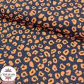 Tissu coton chambray by Poppy - Léopard - orange fluo