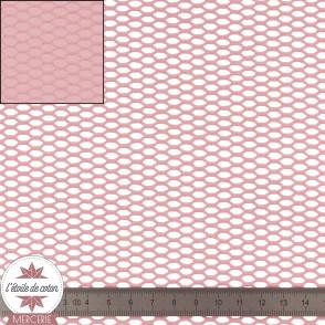 Tissu filet coton biologique - rose blush