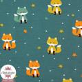 Tissu jersey Fox by Poppy - vert - Oeko-Tex