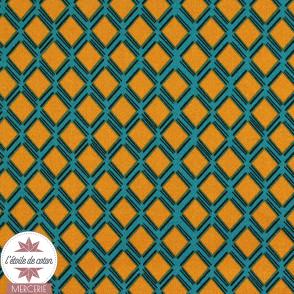Satin de coton Squares by Pénélope® - orange