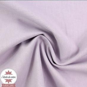 Tissu coton uni lilas clair - Oeko-Tex