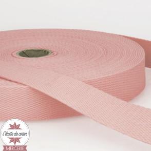 Sangle coton 30 mm - rose clair