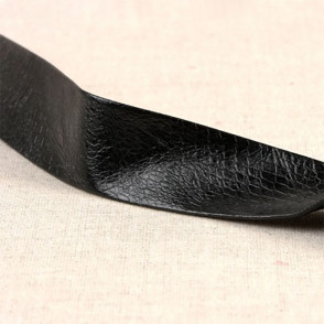 Biais simili cuir lézardé noir - 27 mm