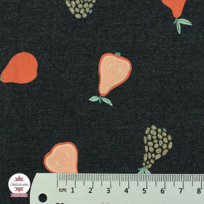 Jersey Pear glitter by Poppy - anthracite chiné - Oeko-Tex