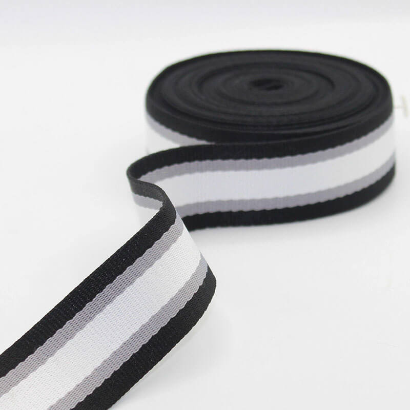 Sangle 38 mm polyester - noir/gris/blanc