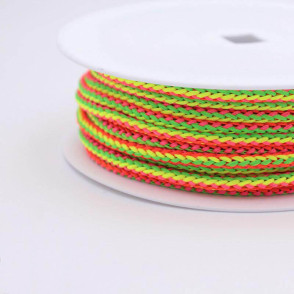 Cordon tricoté 4,5 mm - multicolore fluo