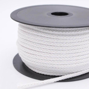 Cordon coton tricoté 5 mm - blanc