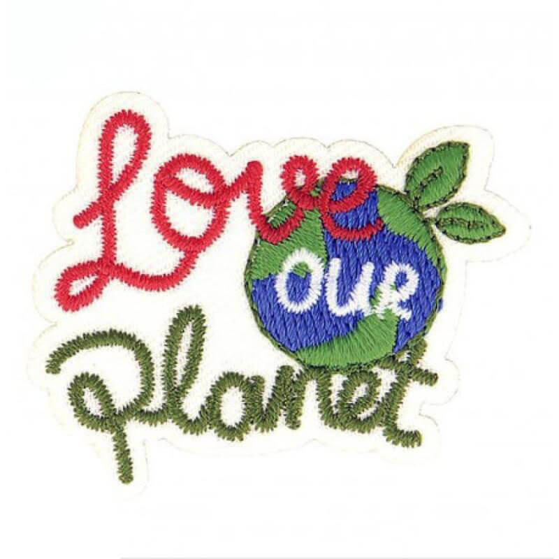 Motif thermocollant Love our Planet