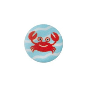 Bouton avec motif de crabe
