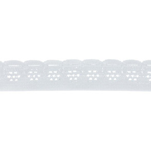 Elastique dentelle lingerie 10 mm - blanc