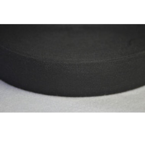 Elastique plat noir - 40 mm