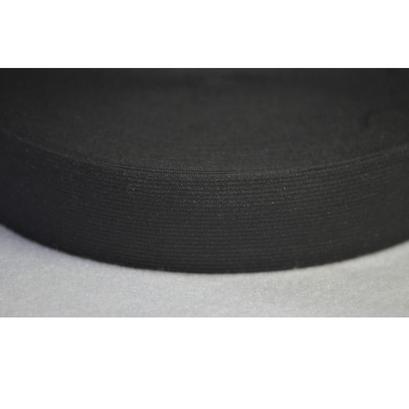 élastique plat noir 40 mm