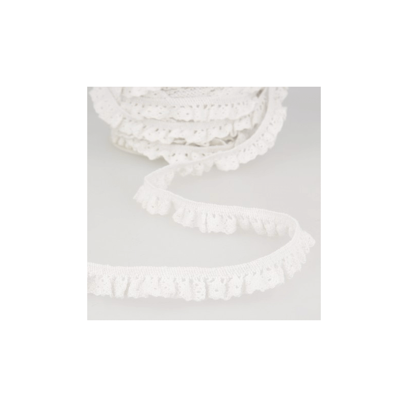 Dentelle élastique blanc