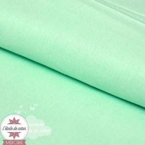 Tissu coton vert menthe