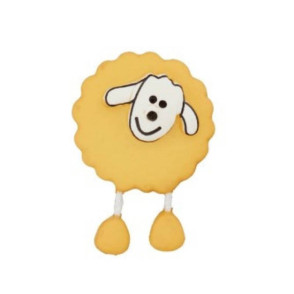 Bouton mouton avec pieds jaune
