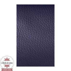 Coupon 50 x 70 cm - simili cuir fin bleu marine