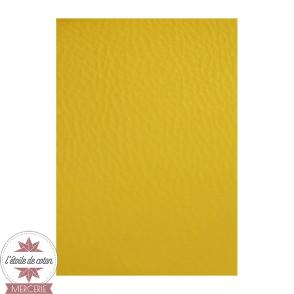 Coupon 50 x 70 cm - simili cuir fin jaune