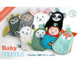 Kit de couture pour bébé, Création personnalisée : bavoir & doudou